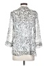 Chico's 100% Polyester Silver White Kimono Size S - photo 2