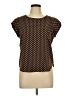 Lily White Brown Short Sleeve Top Size L - photo 1