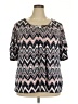 Notations Chevron-herringbone Pink 3/4 Sleeve T-Shirt Size 2X - photo 1