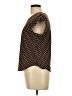 Lily White Brown Short Sleeve Top Size L - photo 5