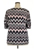 Notations Chevron-herringbone Pink 3/4 Sleeve T-Shirt Size 2X - photo 2
