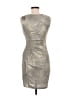 Calvin Klein Metallic Silver Cocktail Dress Size 6 (petite) - photo 2