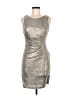 Calvin Klein Metallic Silver Cocktail Dress Size 6 (petite) - photo 1