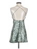 Marc Jacobs 100% Polyester Metallic Silver Green Cocktail Dress Size 00 - photo 2