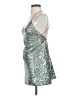 Marc Jacobs 100% Polyester Metallic Silver Green Cocktail Dress Size 00 - photo 5
