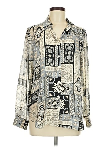 Rose + Olive Long Sleeve Blouse (view 1)