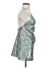 Marc Jacobs 100% Polyester Metallic Silver Green Cocktail Dress Size 00 - photo 4