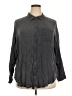 Torrid Gray 3/4 Sleeve Button-Down Shirt Size 2X Plus (2) - photo 1