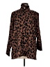 Foxcroft 100% Cotton Animal Print Brown Long Sleeve Blouse Size M - photo 1