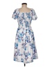 Unbranded 100% Polyester Print Blue Cocktail Dress Size M - photo 2