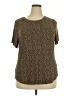 Old Navy Animal Print Brown Short Sleeve T-Shirt Size XXL - photo 1