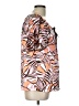 Joy Joy Orange Short Sleeve Blouse Size L - photo 4