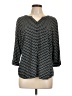 Christopher & Banks 100% Rayon Black 3/4 Sleeve Blouse Size L - photo 1