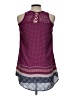 Eyeshadow 100% Polyester Burgundy Sleeveless Blouse Size 10 - photo 2