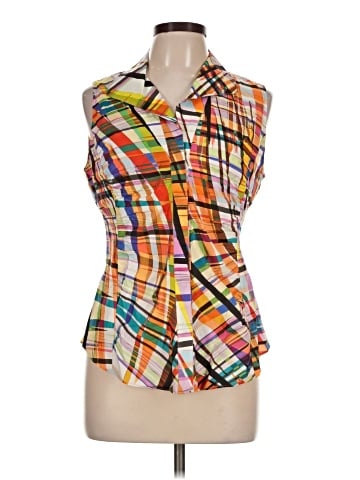 Lafayette 148 New York Sleeveless Button-Down Shirt (view 1)