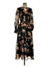 Joy Joy 100% Polyester Floral Black Casual Dress Size S - photo 1