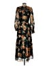 Joy Joy 100% Polyester Floral Black Casual Dress Size S - photo 2