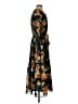 Joy Joy 100% Polyester Floral Black Casual Dress Size S - photo 4