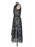 Parker 100% Polyester Paisley Silver Cocktail Dress Size S - photo 5