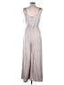 AaKaa 100% Polyester Solid Gray Jumpsuit Size L - photo 2