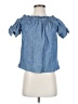 J.Crew 100% Cotton Blue Short Sleeve Blouse Size 0 - photo 1