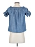 J.Crew 100% Cotton Blue Short Sleeve Blouse Size 0 - photo 2