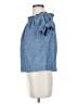 J.Crew 100% Cotton Blue Short Sleeve Blouse Size 0 - photo 5