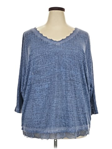 Lane Bryant 3/4 Sleeve T-Shirt (view 1)