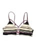 Francesca's Stripes Burgundy Swimsuit Top Size M - photo 1