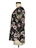 Halogen Floral Black Short Sleeve Blouse Size M - photo 5