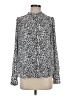Ann Taylor LOFT Animal Print Silver Long Sleeve Blouse Size S - photo 1