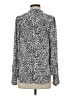 Ann Taylor LOFT Animal Print Silver Long Sleeve Blouse Size S - photo 2