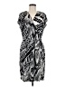 Chico's Graphic Black Casual Dress Size Med (1) - photo 1