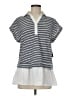 Cure Stripes Gray Short Sleeve Top Size M - photo 1