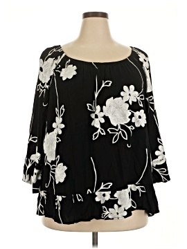 INC International Concepts 3/4 Sleeve Blouse (view 1)