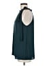 Ann Taylor LOFT 100% Polyester Teal Sleeveless Blouse Size M - photo 5