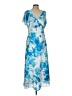 Halston Tropical Blue Cocktail Dress Size 12 - photo 1
