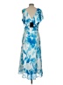 Halston Tropical Blue Cocktail Dress Size 12 - photo 2
