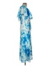 Halston Tropical Blue Cocktail Dress Size 12 - photo 4