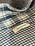 Max Studio 100% Cotton Checkered-gingham Blue 3/4 Sleeve Button-Down Shirt Size L (estimated) - photo 7