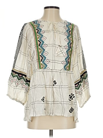 Vineet Bahl 3/4 Sleeve Blouse (view 1)