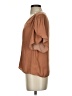 Naked Zebra Brown Short Sleeve Blouse Size S - photo 5