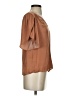 Naked Zebra Brown Short Sleeve Blouse Size S - photo 4