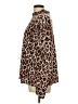 Unbranded 100% Cotton Animal Print Brown Long Sleeve Blouse Size L - photo 5