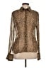 J.Crew 100% Cupro Animal Print Brown Long Sleeve Blouse Size 10 - photo 1