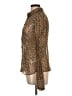 J.Crew 100% Cupro Animal Print Brown Long Sleeve Blouse Size 10 - photo 5