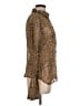 J.Crew 100% Cupro Animal Print Brown Long Sleeve Blouse Size 10 - photo 4
