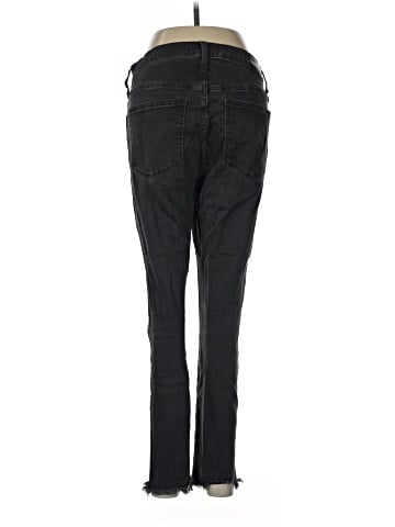 Madewell Petite 10" High-Rise Skinny Jeans in Berkeley Black: Button-Through Edition (view 2)