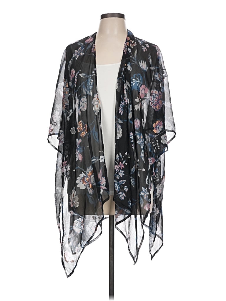Pre-owned Lc Lauren Conrad Kimono In Black