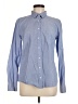 J.Crew 100% Cotton Chevron-herringbone Blue Long Sleeve Button-Down Shirt Size 8 - photo 1